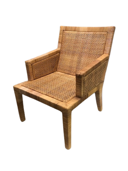 Fauteuil Bergère Rotin de Jean-Michel Frank